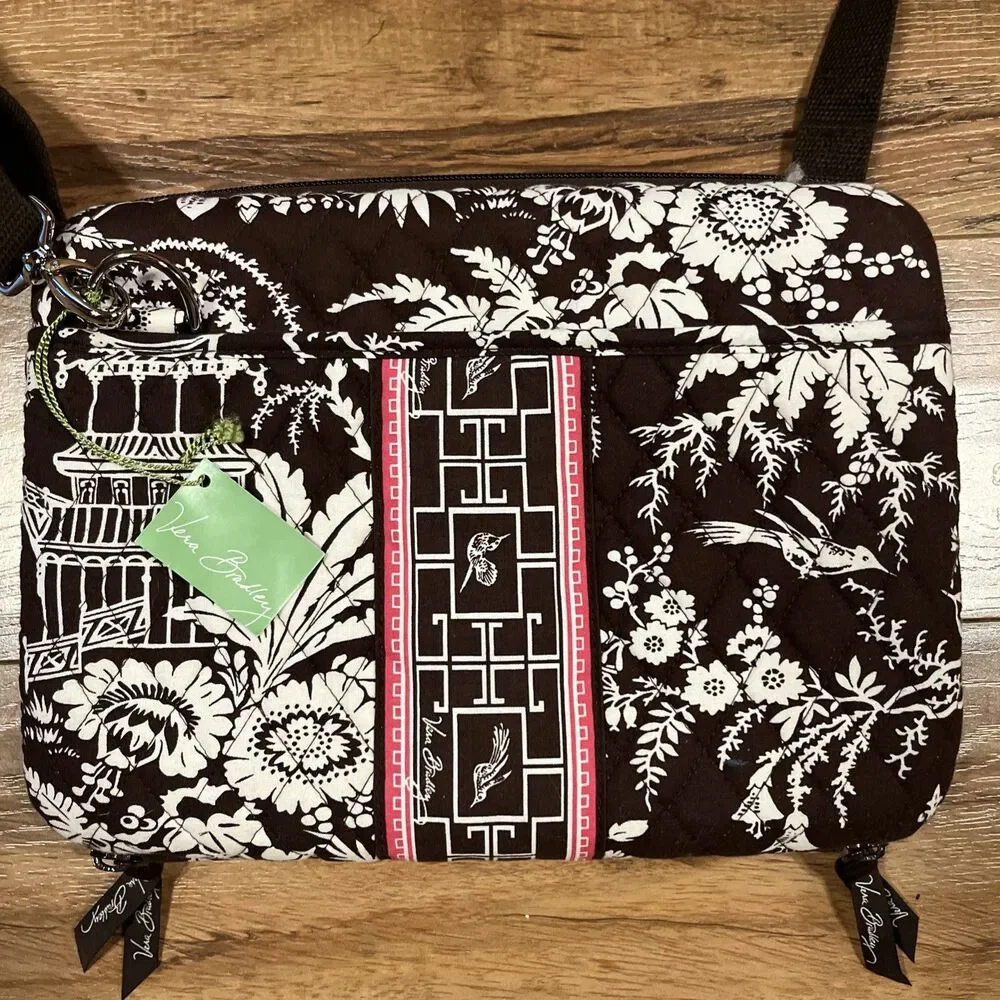 VERA BRADLEY Mini Laptop Hard Case with Shoulder Strap - Imperial Toile NWT NEW